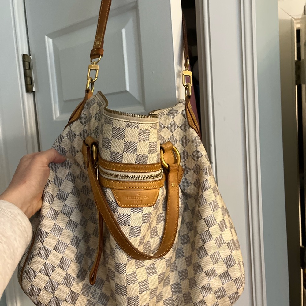 Louis Vuitton Evora MM Damier Azur Canvas Bag
